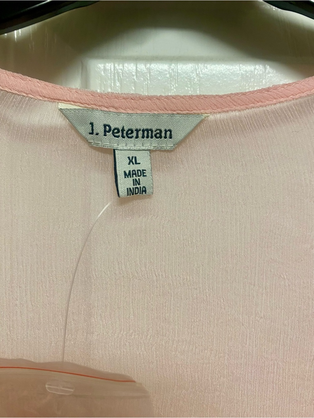 J. Peterman Pink Floral Embroidered Sheer Tunic - Picture 4 of 5